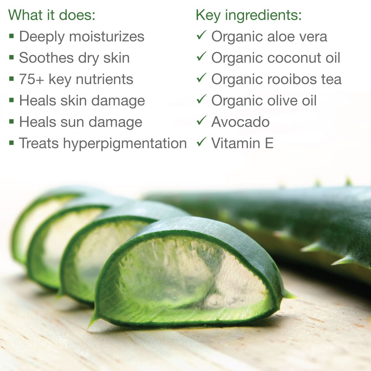 Made from Earth Pure Aloe Vera Skin Treatment - Organic Coconut, Olive Oil & Vitamin E, 2 oz