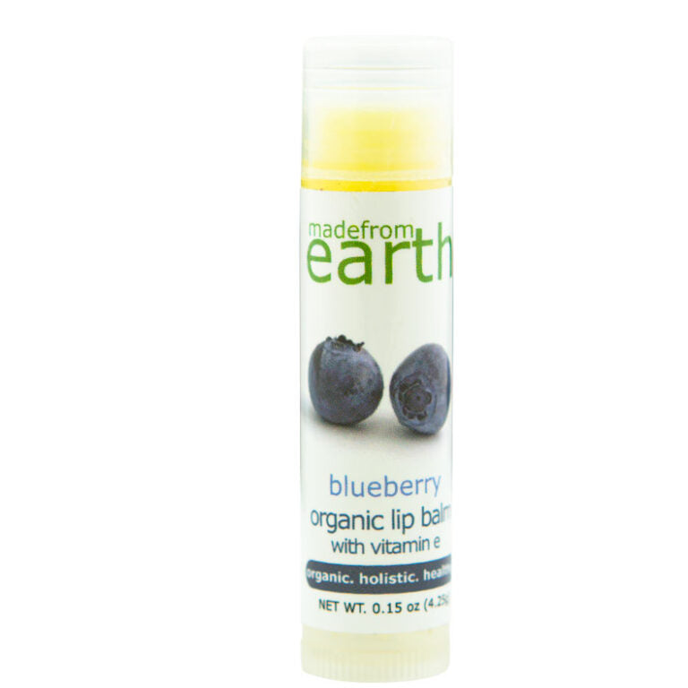 Blueberry Lip Balm by Made from Earth organic lip treatment with antioxidant blueberry extract
