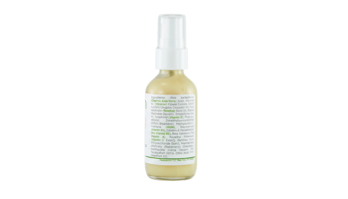 Made from Earth Rosehip + Hibiscus Facial Serum for soft, smooth, sensitive skin. Moisturizing serum with aloe vera and hibiscus.