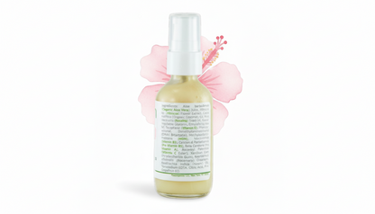 Made from Earth Rosehip + Hibiscus Facial Serum for soft, smooth, sensitive skin. Moisturizing serum with aloe vera and hibiscus.