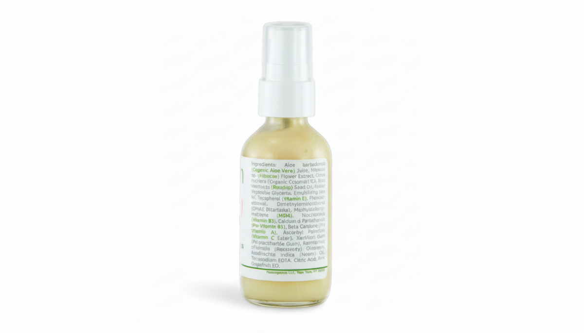 Made from Earth Rosehip + Hibiscus Facial Serum for soft, smooth, sensitive skin. Moisturizing serum with aloe vera, rosehip oil, and hibiscus extract.