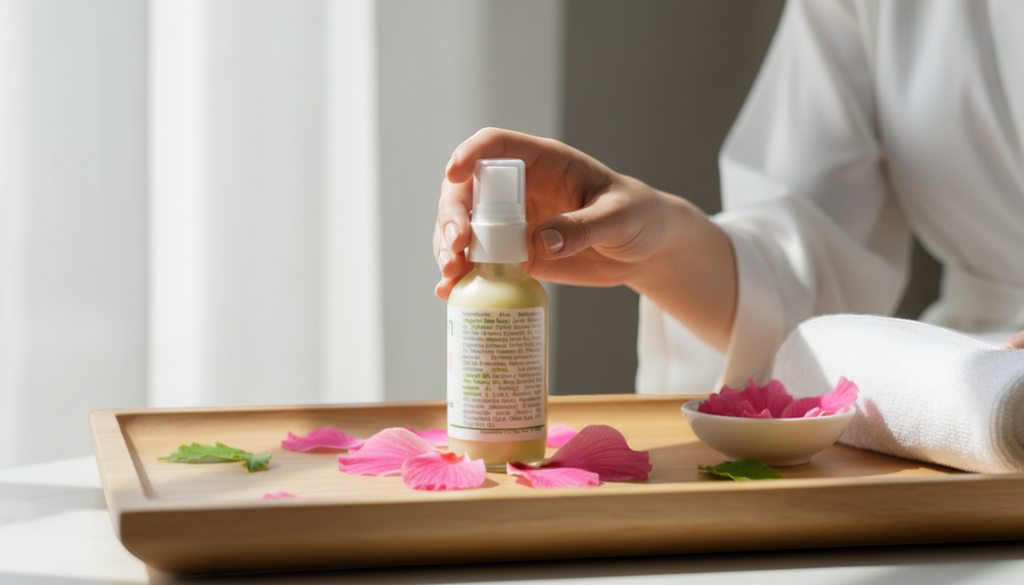 Made from Earth Rosehip + Hibiscus Facial Serum for soft, smooth, sensitive skin. Moisturizing serum calms and hydrates.