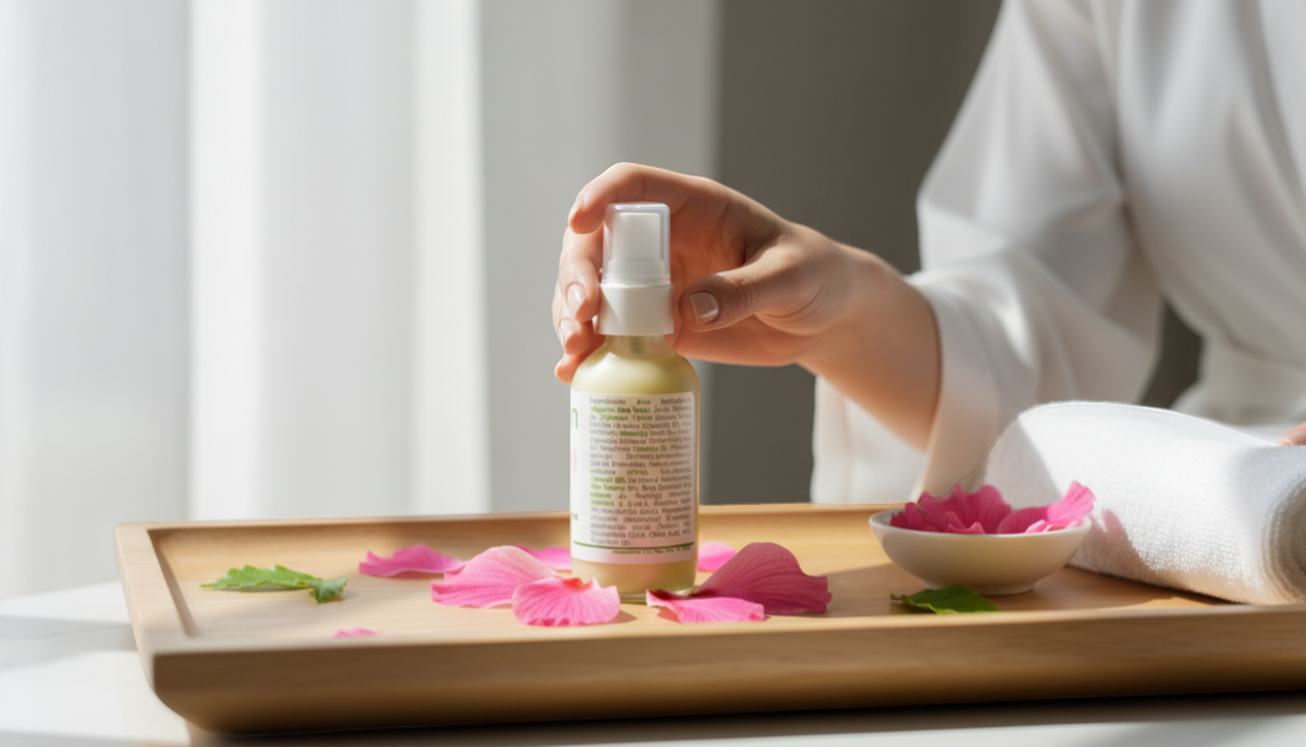 Made from Earth Rosehip + Hibiscus Facial Serum for soft, smooth, sensitive skin. Moisturizing serum calms and hydrates.