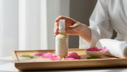 Made from Earth Rosehip + Hibiscus Facial Serum for soft, smooth, sensitive skin. Moisturizing serum calms and hydrates.