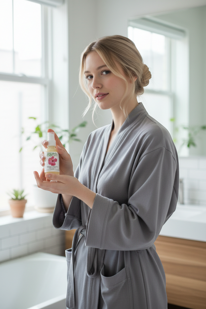 Made from Earth Rosehip + Hibiscus Facial Serum for soft, smooth, sensitive skin. Moisturizing, calming, 2 oz.