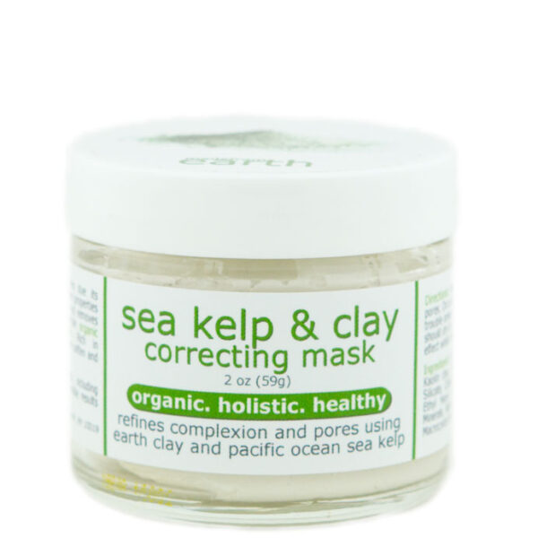 mask sealed Sea Kelp & Clay Correcting Mask <h3>Refines complexion and pores using earth clay and pacific ocean sea kelp.</h3> Our clays contain properties that minimize pores, control oil and remove dead skin cells. The Sea Kelp & Clay Correcting Mask contains multiple organic ingredients and ocean minerals. Rich in antioxidant properties, the mask will soften and detox the skin. Users will experience a face tightening effect while the mask is drying. It is during the drying processes that dirt, oil and impurities are lifted from the face and into the clay mask. When the clay mask is washed off, so are the impurities that were trapped in the clay during the drying process. 2 oz. Recommended for all skin types, including sensitive skin. Users can expect visible results after one use.